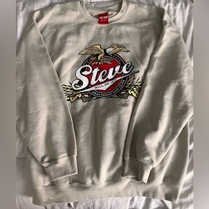 Full send, steve will do it sweater, 70%cotton, 30% polyester, perfect condition